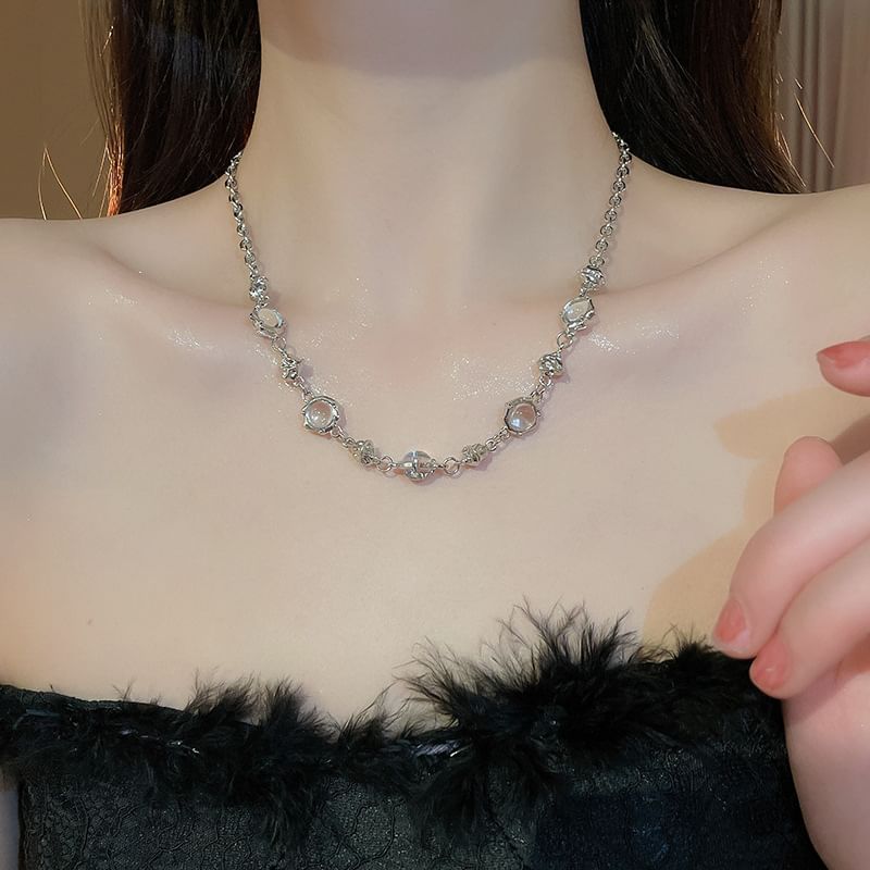 Bracelet Glass Alloy Choker Bead / Station