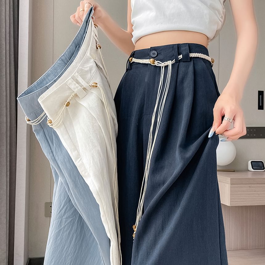Plain Leg (Various Pants Designs) Wide High Waist