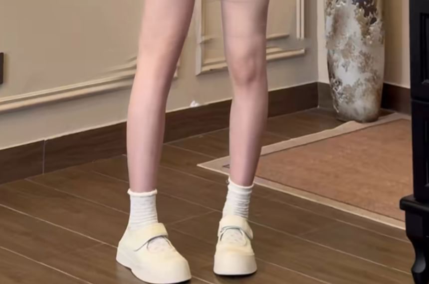 Waist Plain High Skort Pleated