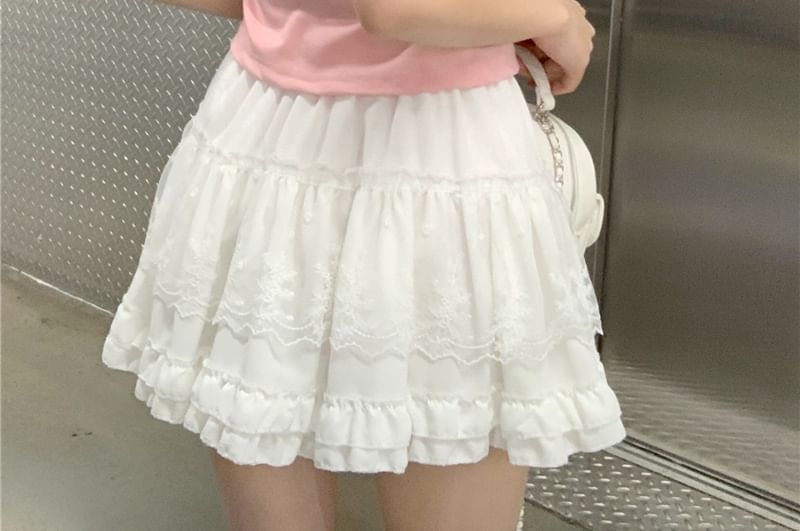 Tee Print Crop Crewneck Rabbit Short-Sleeve