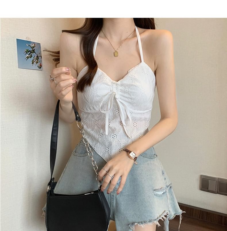 Top Crop Lace Camisole V-Neck