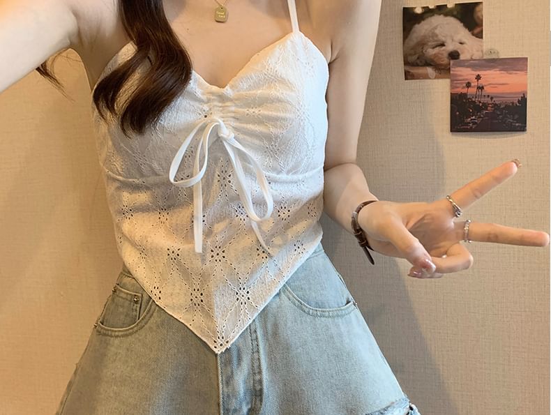 Top Crop Lace Camisole V-Neck