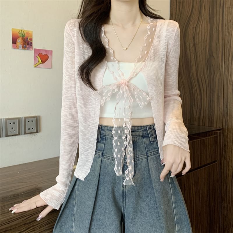 Cardigan Plain Open Front Light