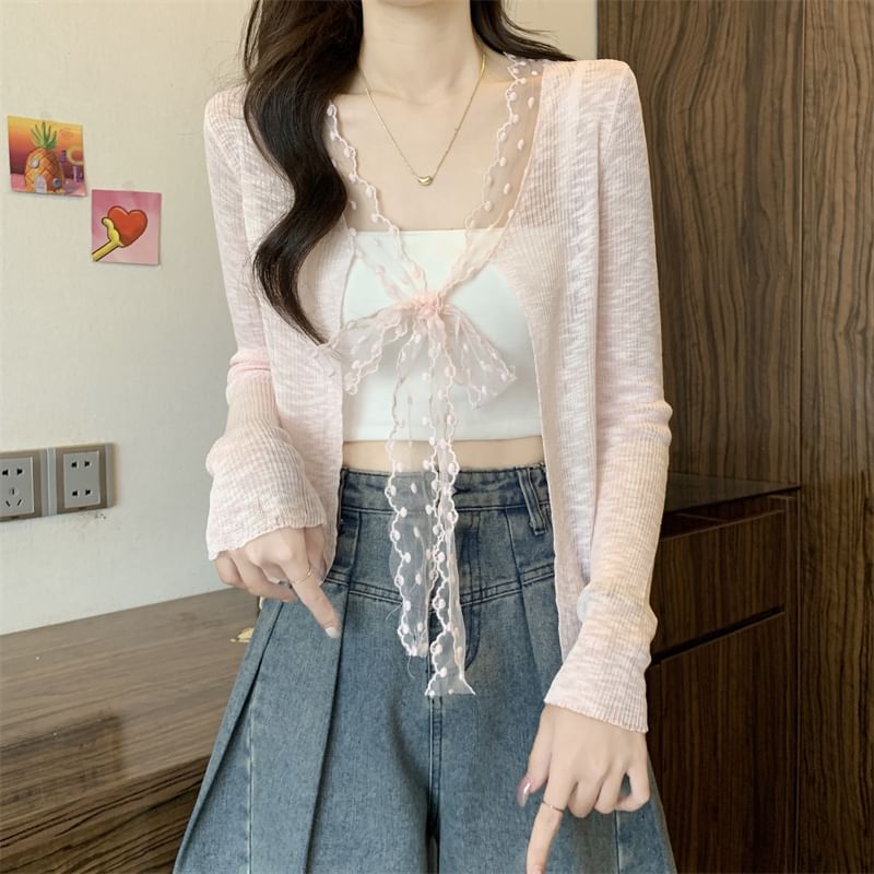 Cardigan Plain Open Front Light