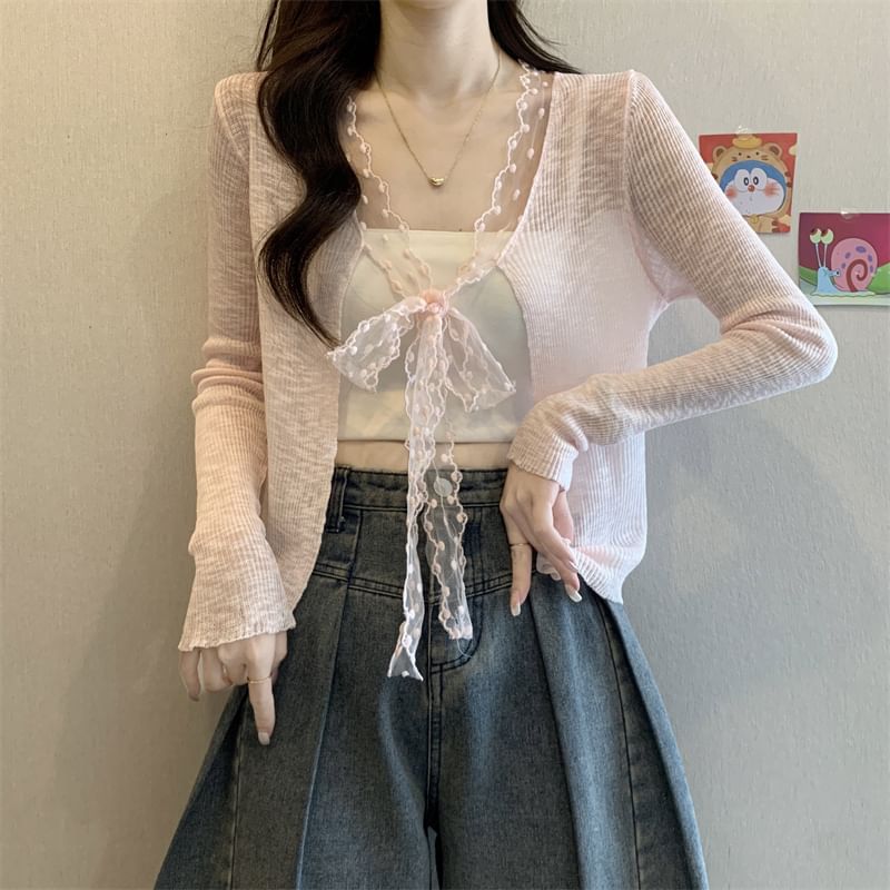 Cardigan Plain Open Front Light