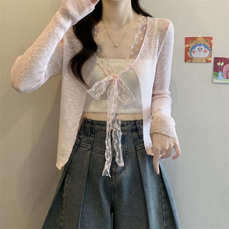 Cardigan Plain Open Front Light