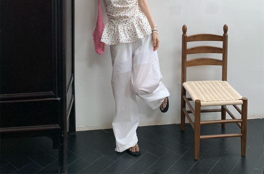 Print Tube Top Ruched Floral Ruffle Hem