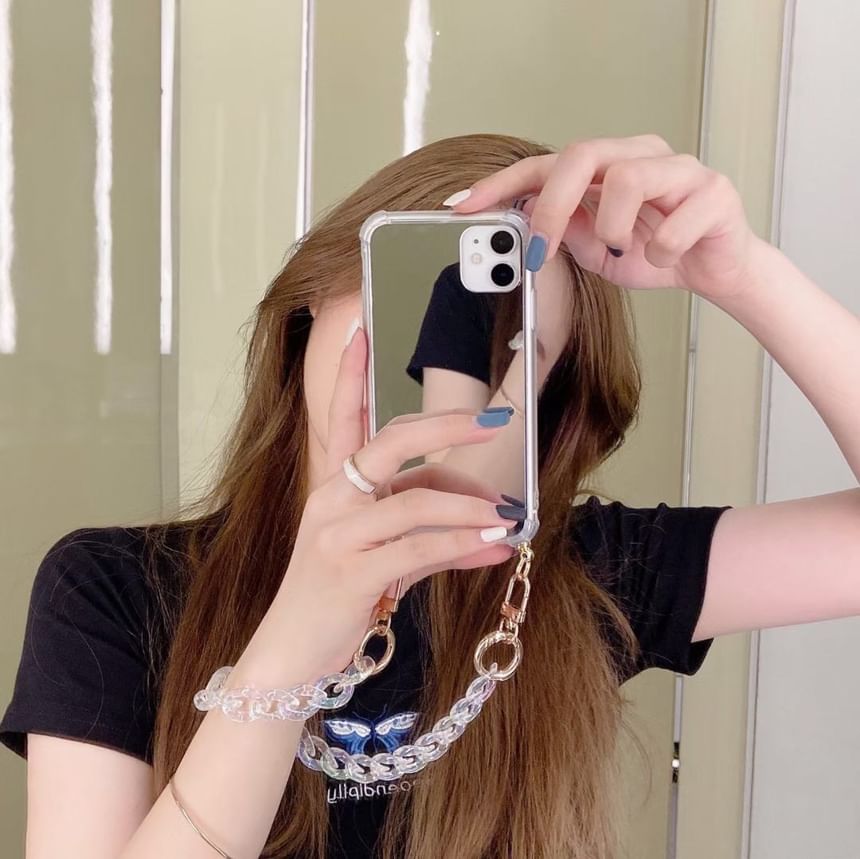 Chain Phone Mirrored with Case Strap