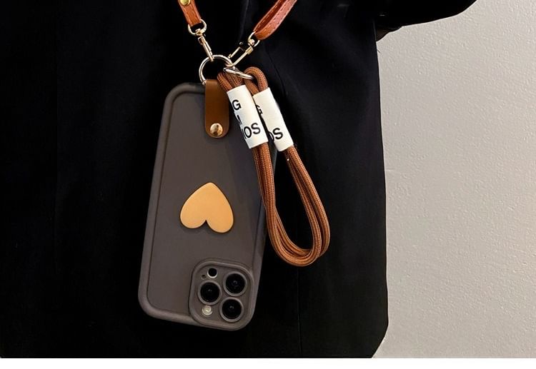 Lanyard Set / Strap Case with Heart Phone