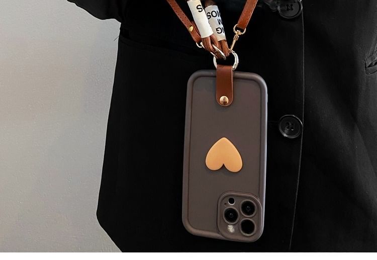 Lanyard Set / Strap Case with Heart Phone