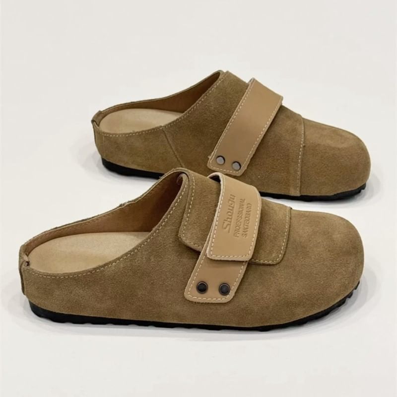 Genuine Mules Platform Leather