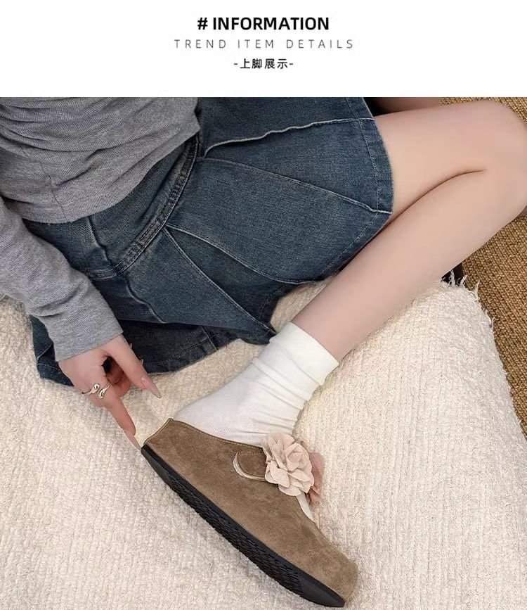 Wedge Mary Genuine Jane Floral Mules Accent Leather Hidden