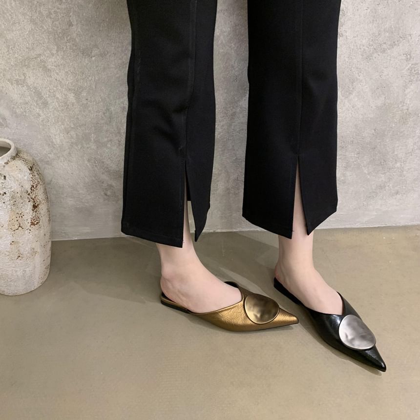 Disc Mules Pointed Toe
