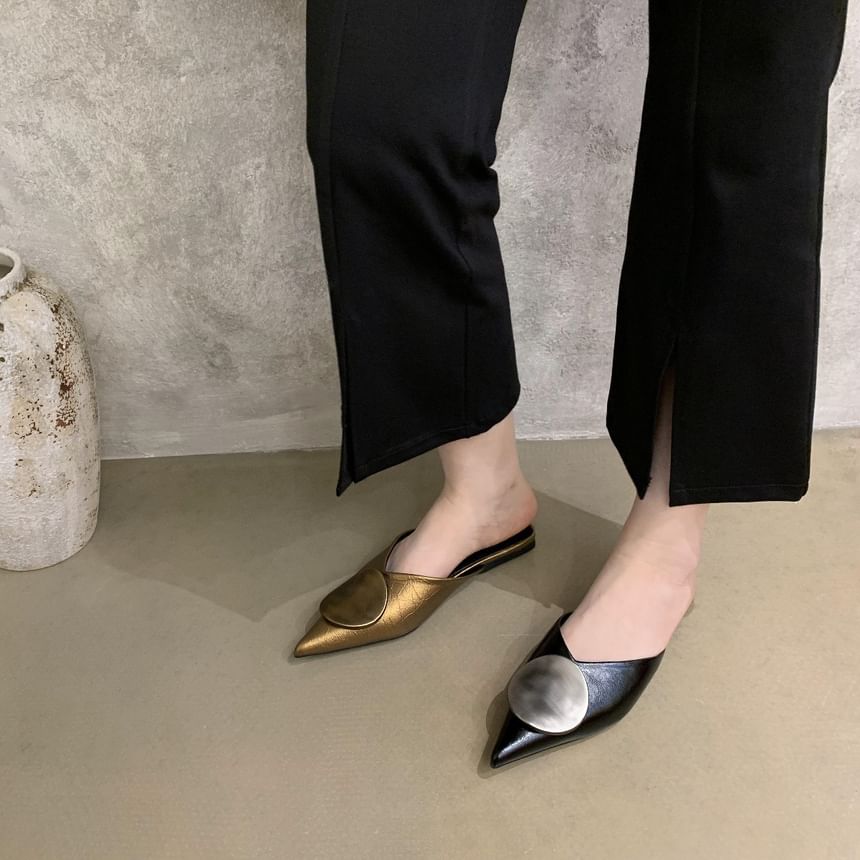 Disc Mules Pointed Toe