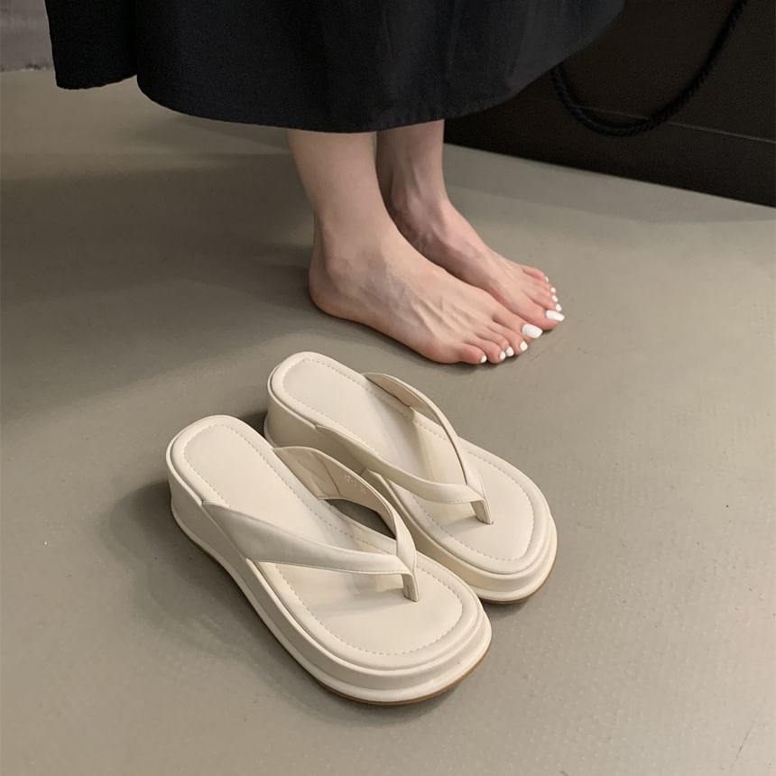 Slide Thong Platform Sandals