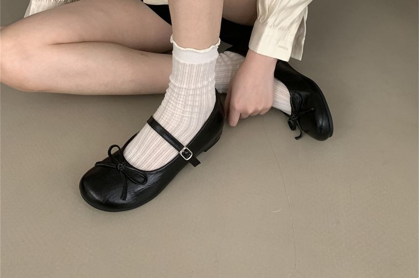 Shoes Hidden Wedge Jane Bow Mary