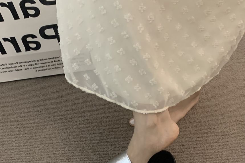 Faux Slide Thong Sandals Leather