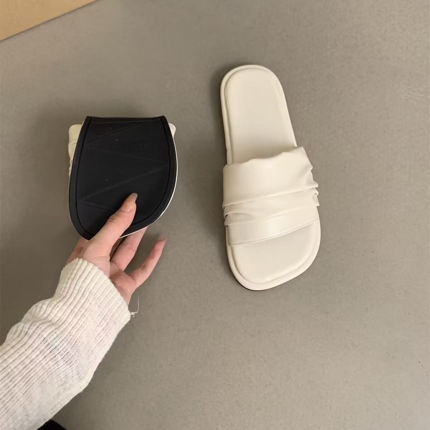 Slide Sandals Ruched