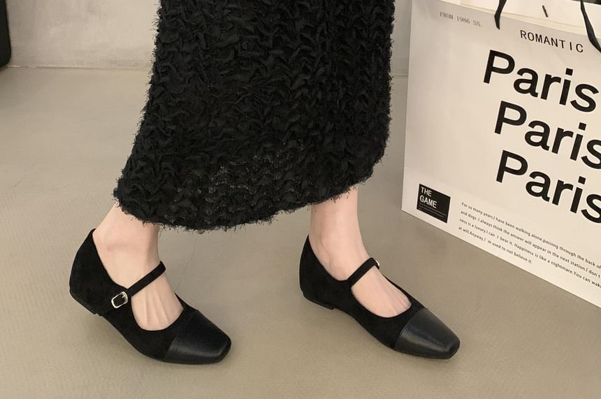 Jane Hidden Square Cap Toe Mary Wedge Pumps