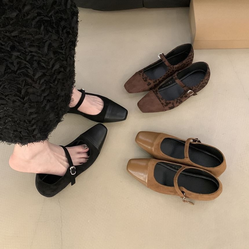 Jane Hidden Square Cap Toe Mary Wedge Pumps