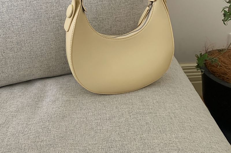 Shoulder Bag Leather Plain Faux