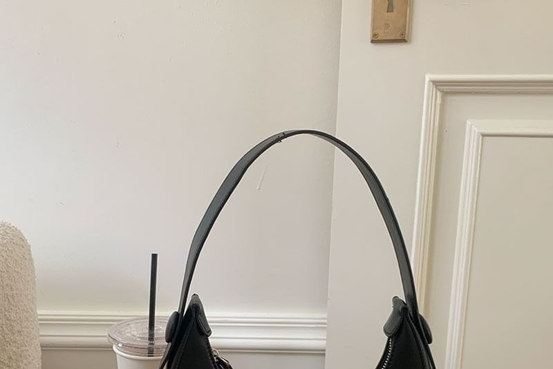 Shoulder Bag Leather Plain Faux