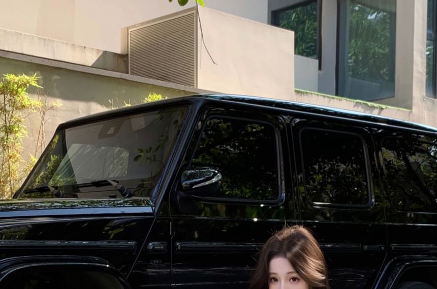 Waist A-Line Slim / Mini Top Fit Bow Crop Skirt Elastic Halter Plain Tiered