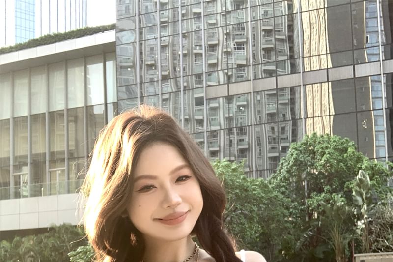 Camisole Cartoon Print Lace-Up Slim Top Fit