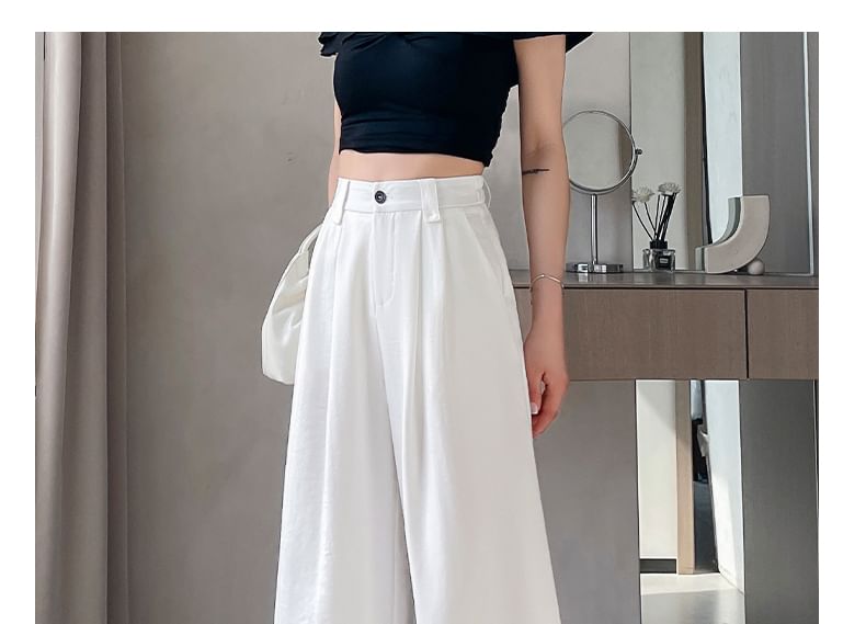 Dress Plain Wide Leg (Various High Designs) Pants Waist