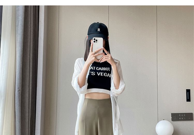 Straight Pants Dress High (Various Waist Designs) Leg Plain