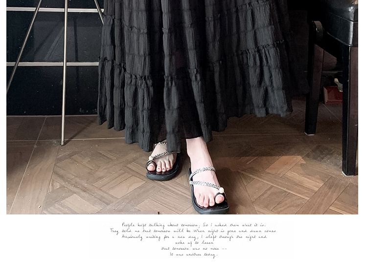 A-Line Tiered Waist Mesh Elastic Plain Skirt Midi