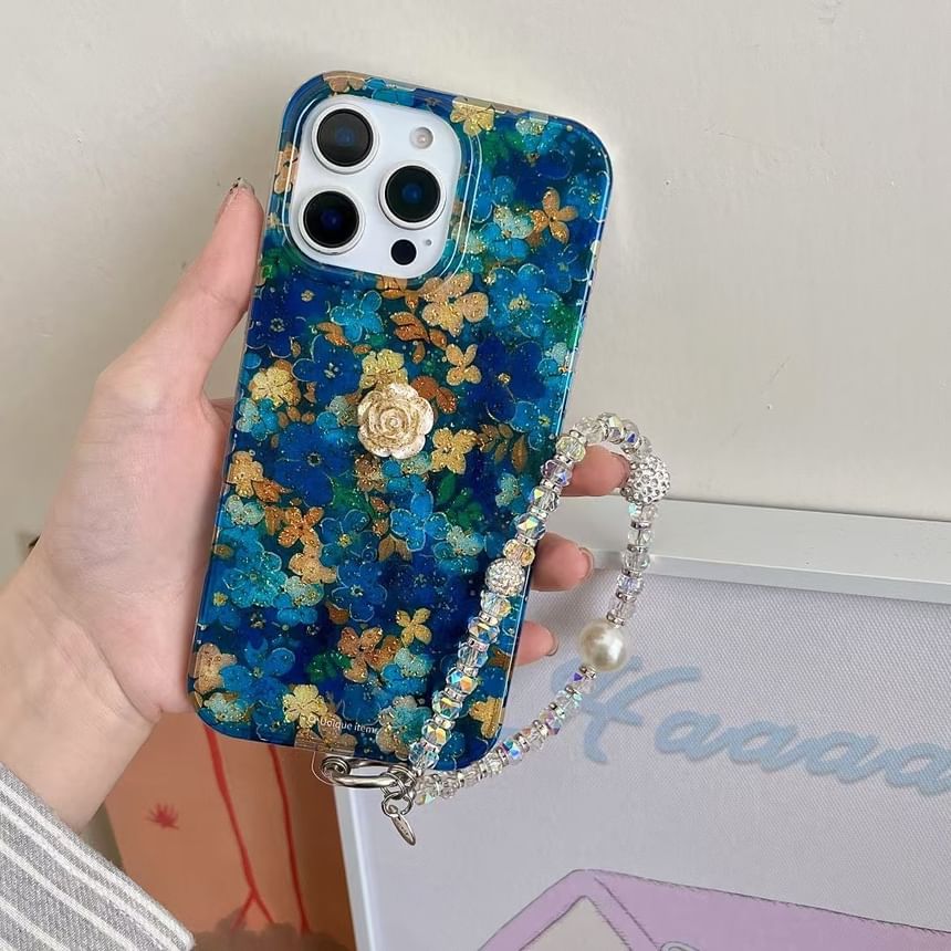 / Case Strap Floral Phone Set