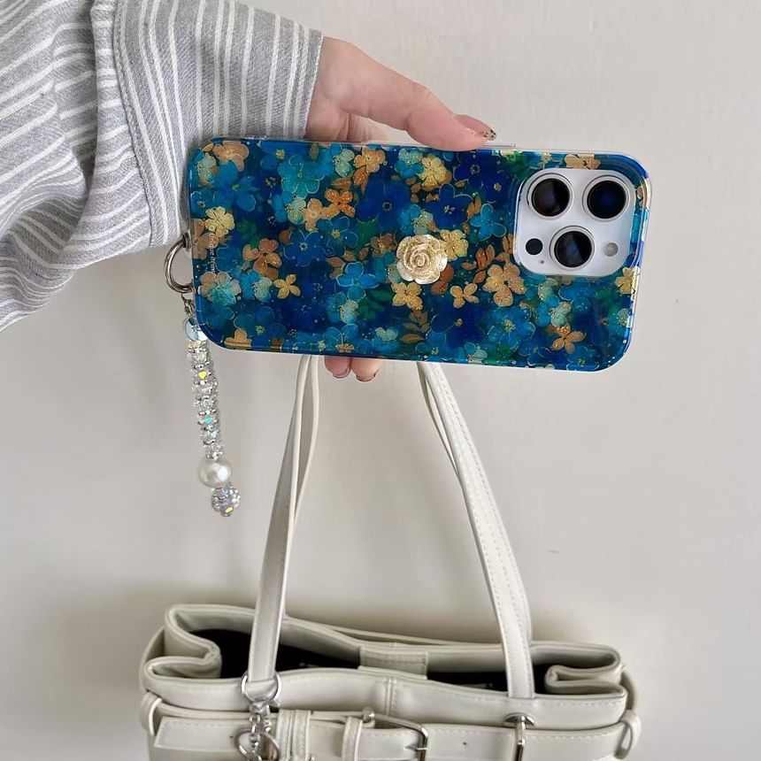 / Case Strap Floral Phone Set