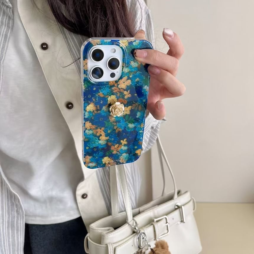 / Case Strap Floral Phone Set