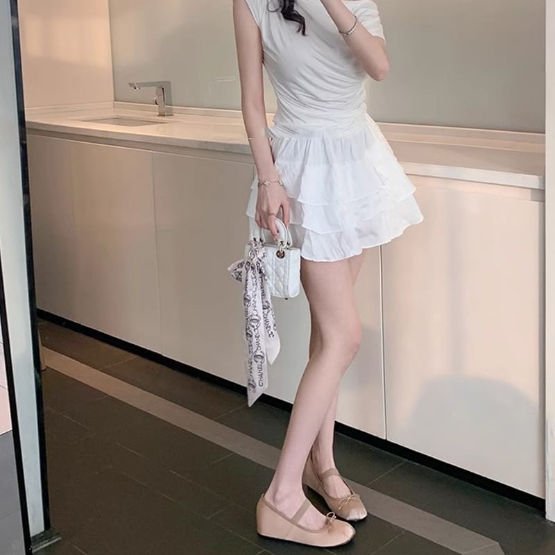 Mary Toe Round Mules Bow Satin Wedge Jane Hidden