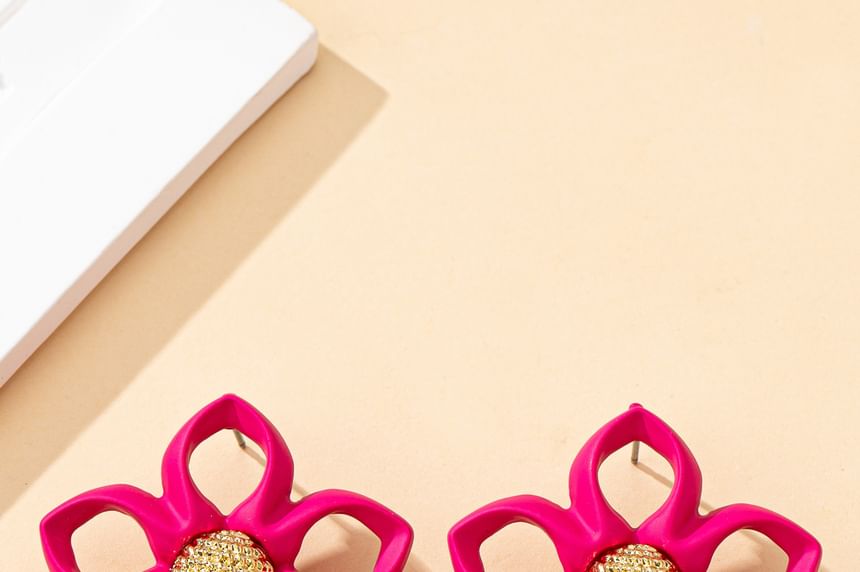 Floral Earring Stud Alloy
