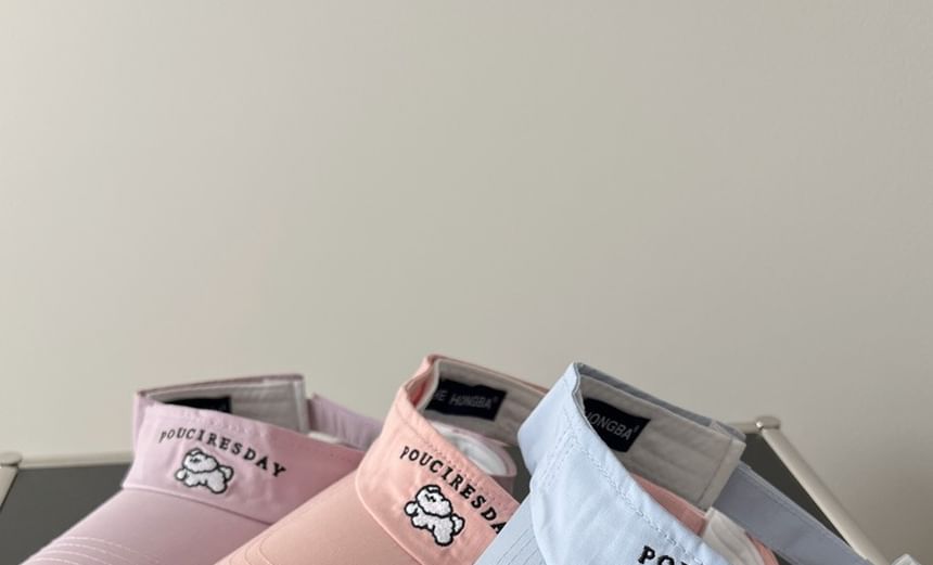 Embroidered Visor Sun Dog