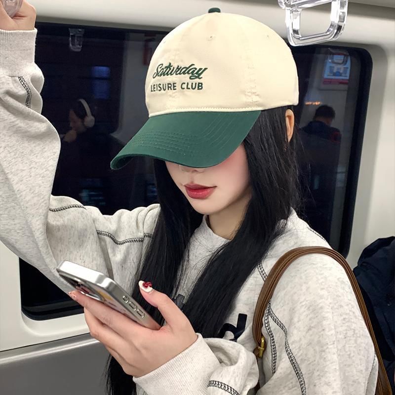 Embroidered Lettering Cap Baseball (Various Designs)