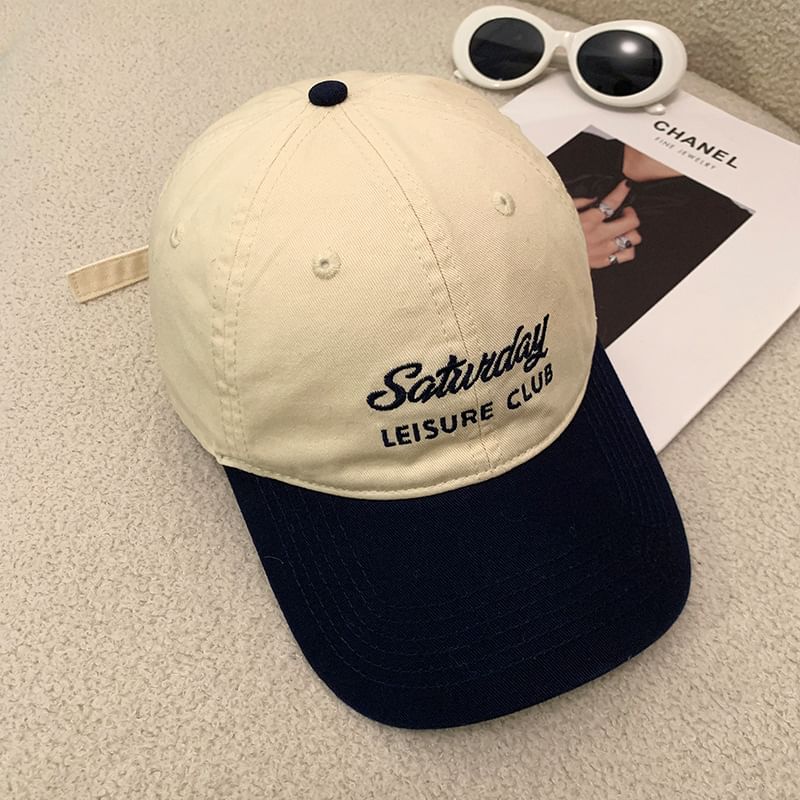 Embroidered Lettering Cap Baseball (Various Designs)