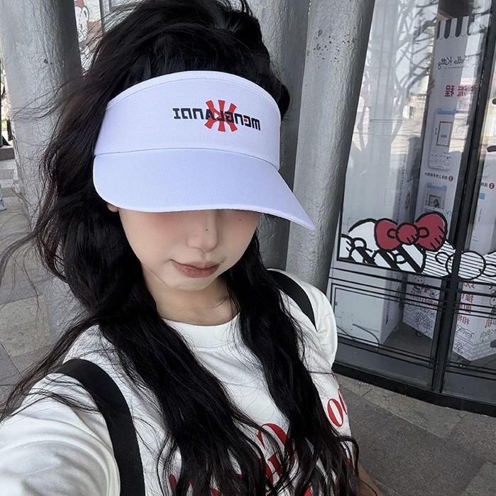 Visor Embroidered Lettering Sun