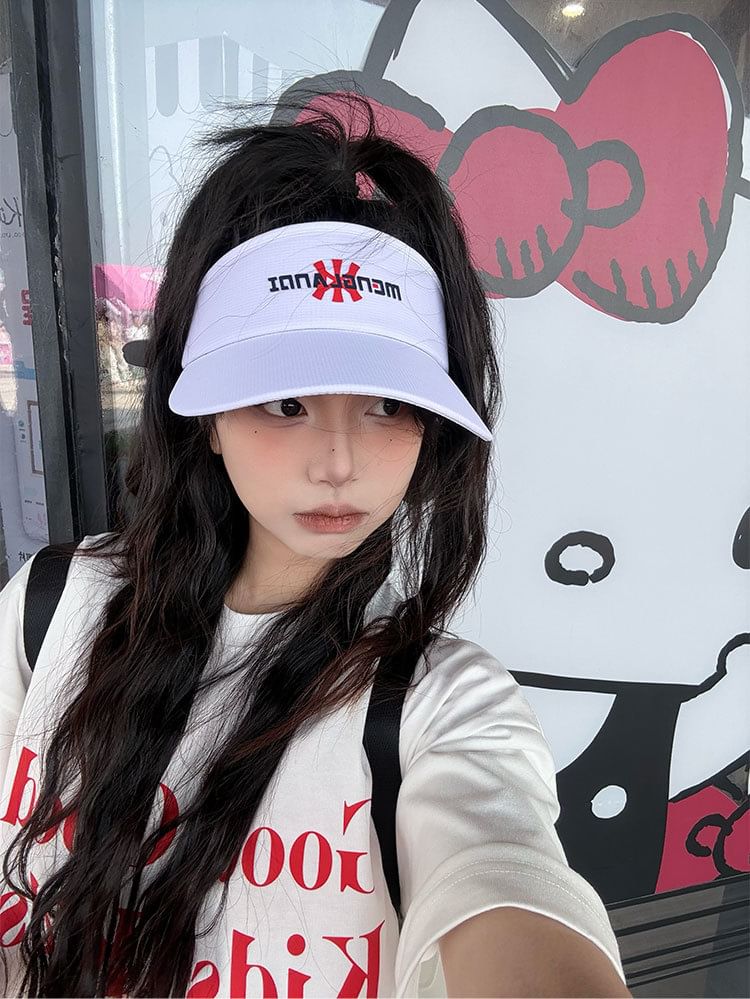 Visor Embroidered Lettering Sun