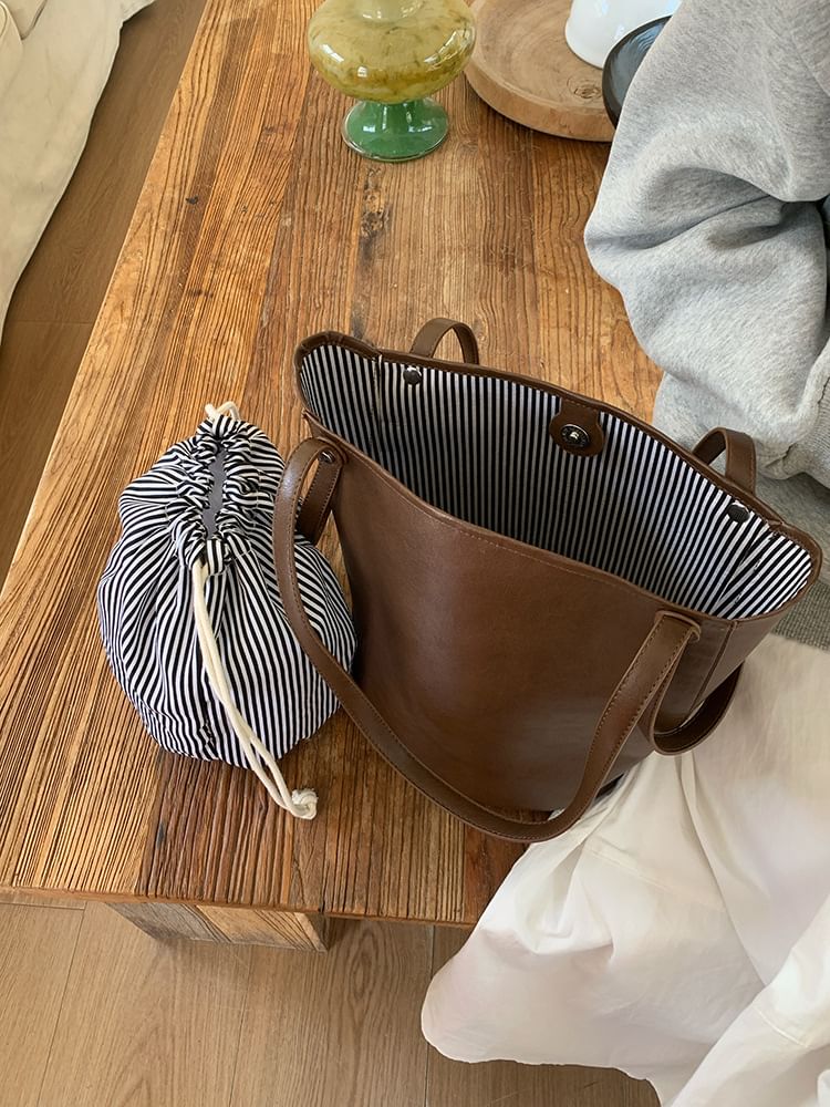 Bag Faux Leather Bucket