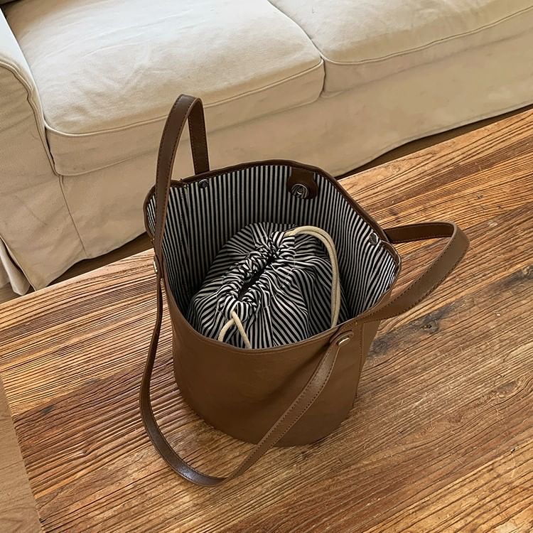 Bag Faux Leather Bucket