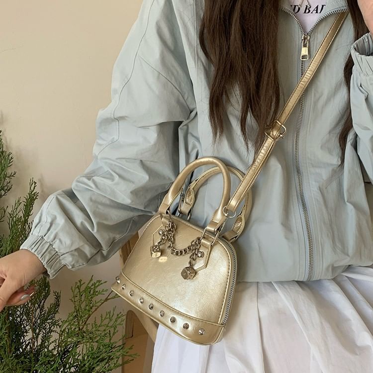 Studded Bag Faux Leather Crossbody