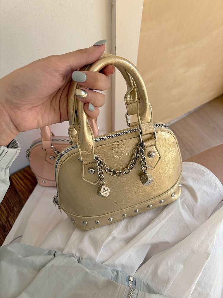 Studded Bag Faux Leather Crossbody