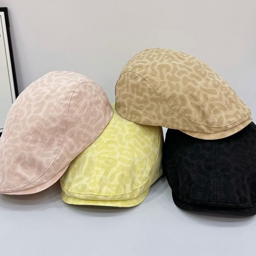 Print Flat Cap Leopard