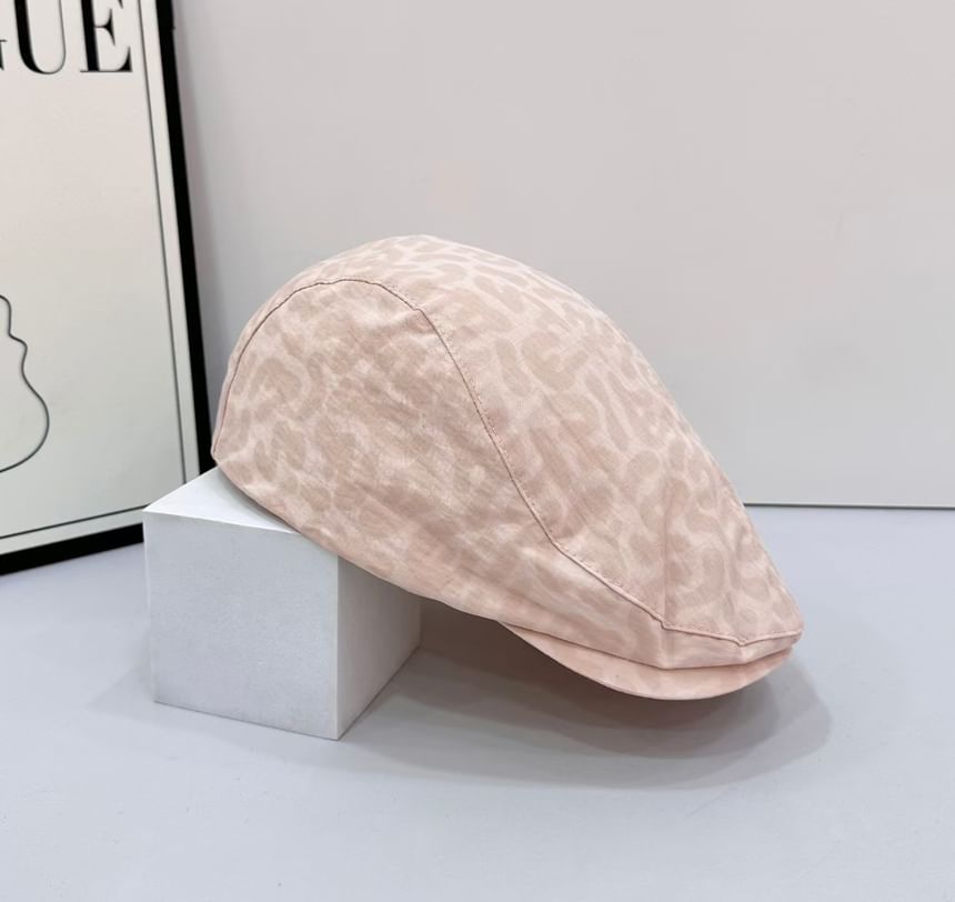 Print Flat Cap Leopard