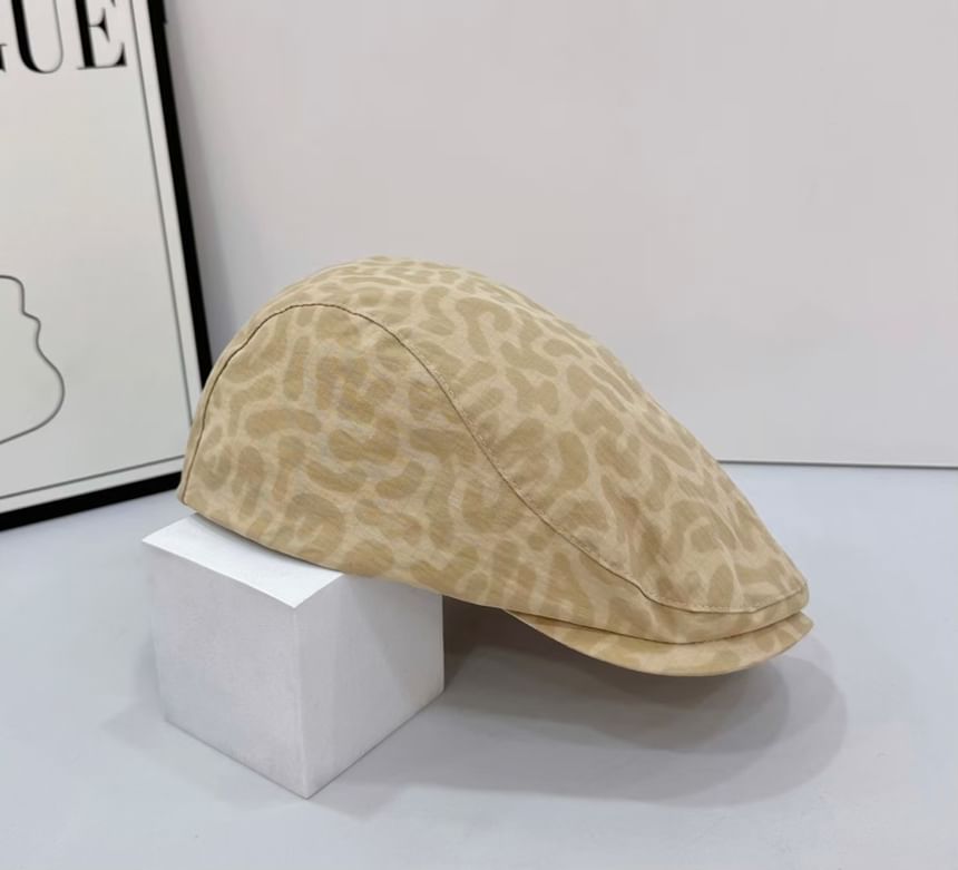 Print Flat Cap Leopard
