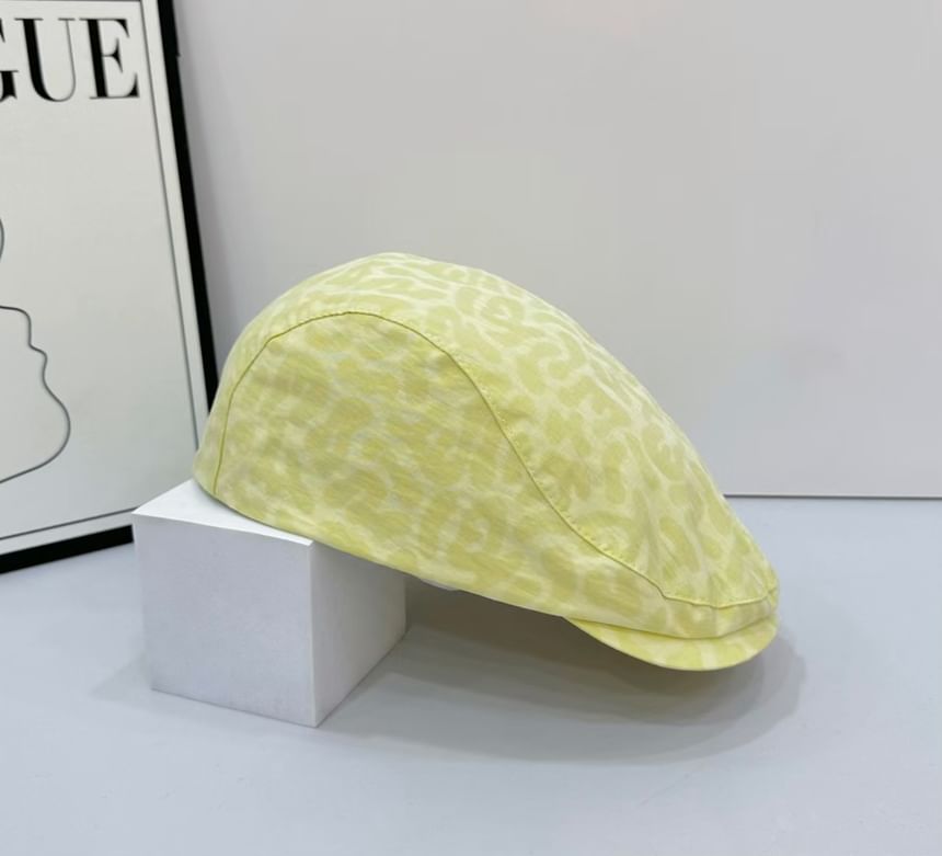 Print Flat Cap Leopard