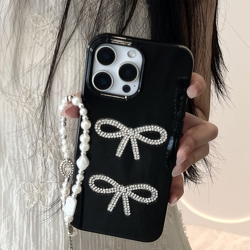 Rhinestone Bow Case Phone
